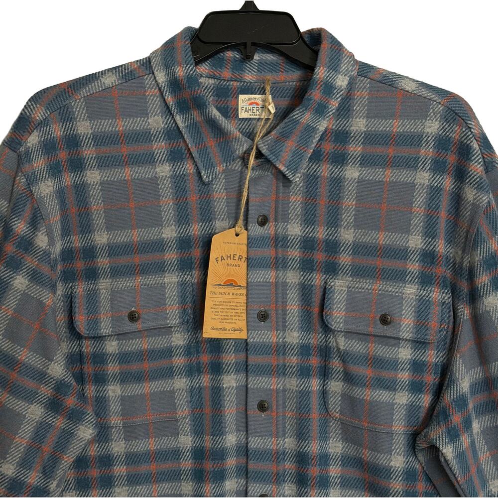 Faherty Legend Sweater Shirt Men's XXL Long Sleeve Soft Flannel Pockets NWT - Picture 2 of 11